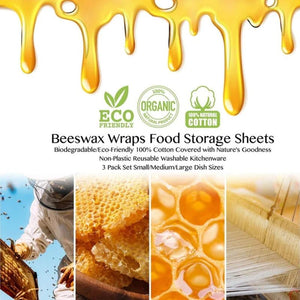 e-grin 🌱 Beeswax Food Wraps - Set of 3 - e-grin