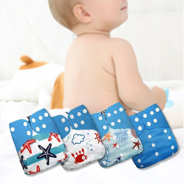 e-grin 🌱 Reusable Baby Cloth Diapers - 4 pcs - e-grin