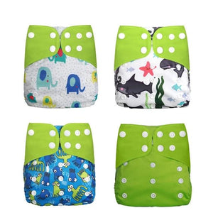 e-grin 🌱 Reusable Baby Cloth Diapers - 4 pcs - e-grin