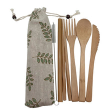 Load image into Gallery viewer, e-grin 🌱 Eco Bamboo Cutlery Set - e-grin