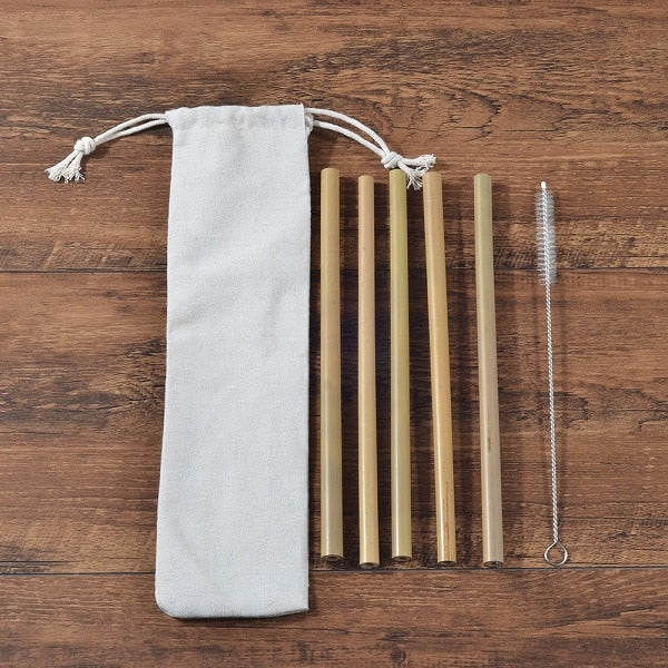 e-grin 🌱 Eco Bamboo Straws - 5 pcs - e-grin